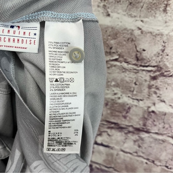 Tommy Bahama New York Yankee Gray Leaf Short Sleeve Polo - Picture 10 of 10